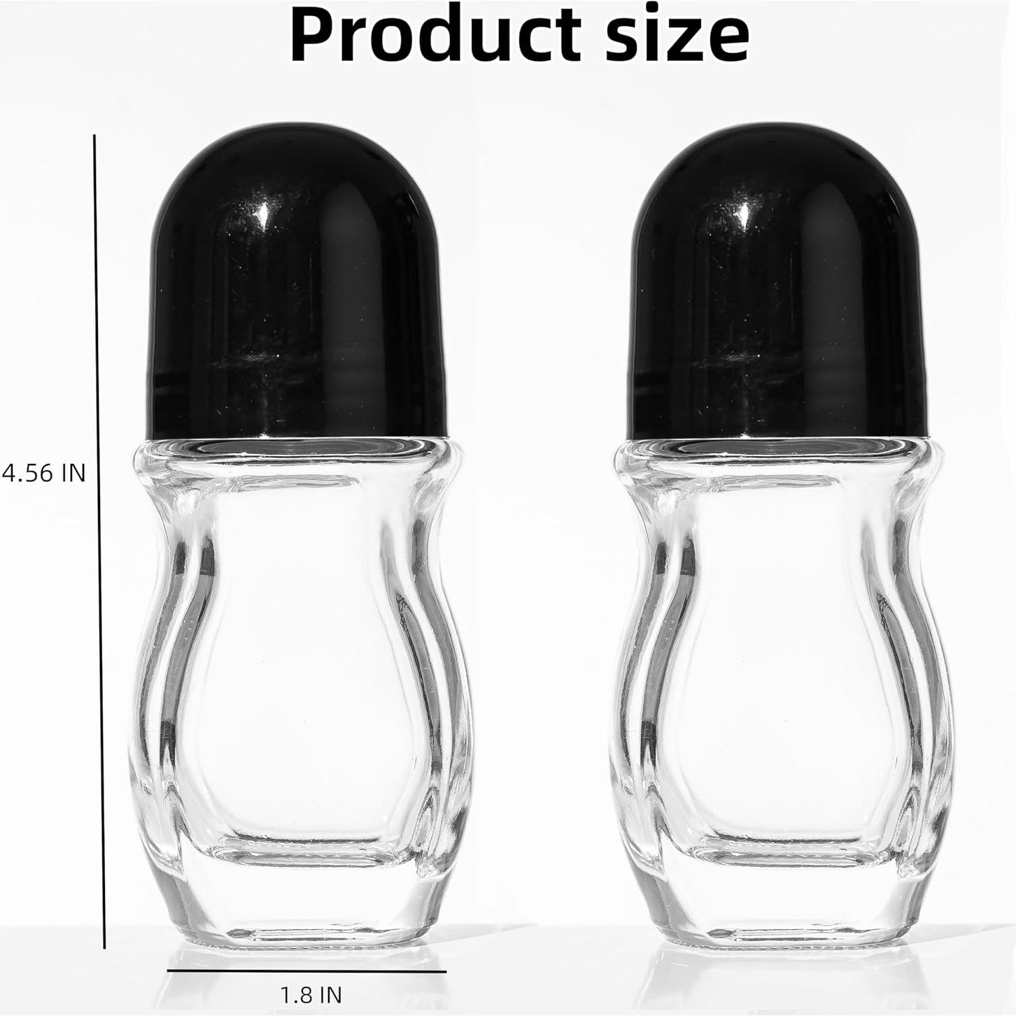 Botellas de Rodillo de Vidrio 50ml Genérico 2 Pcs Reutilizables