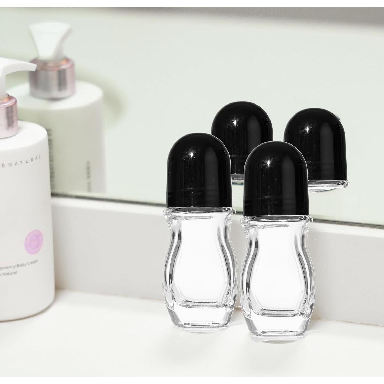 Botellas de Rodillo de Vidrio 50ml Genérico 2 Pcs Reutilizables