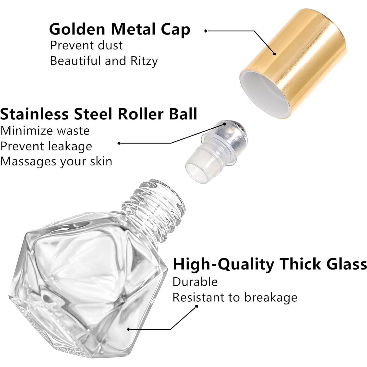 Paquete de 36 Botellas Vacías de Aceite Esencial ELFULLY 8ml