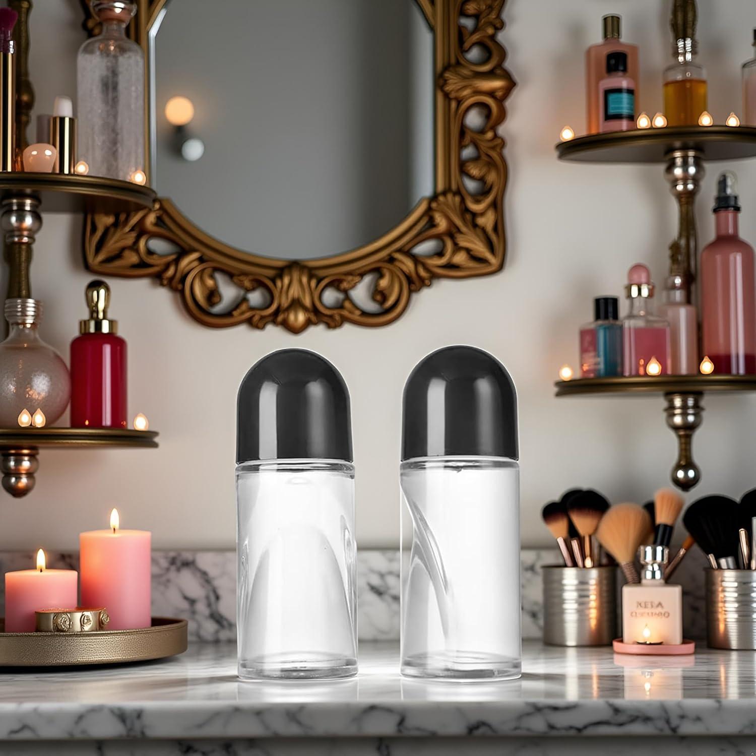 2 Botellas de Rodillo de Vidrio WLngtv 50ml a Prueba de Fugas