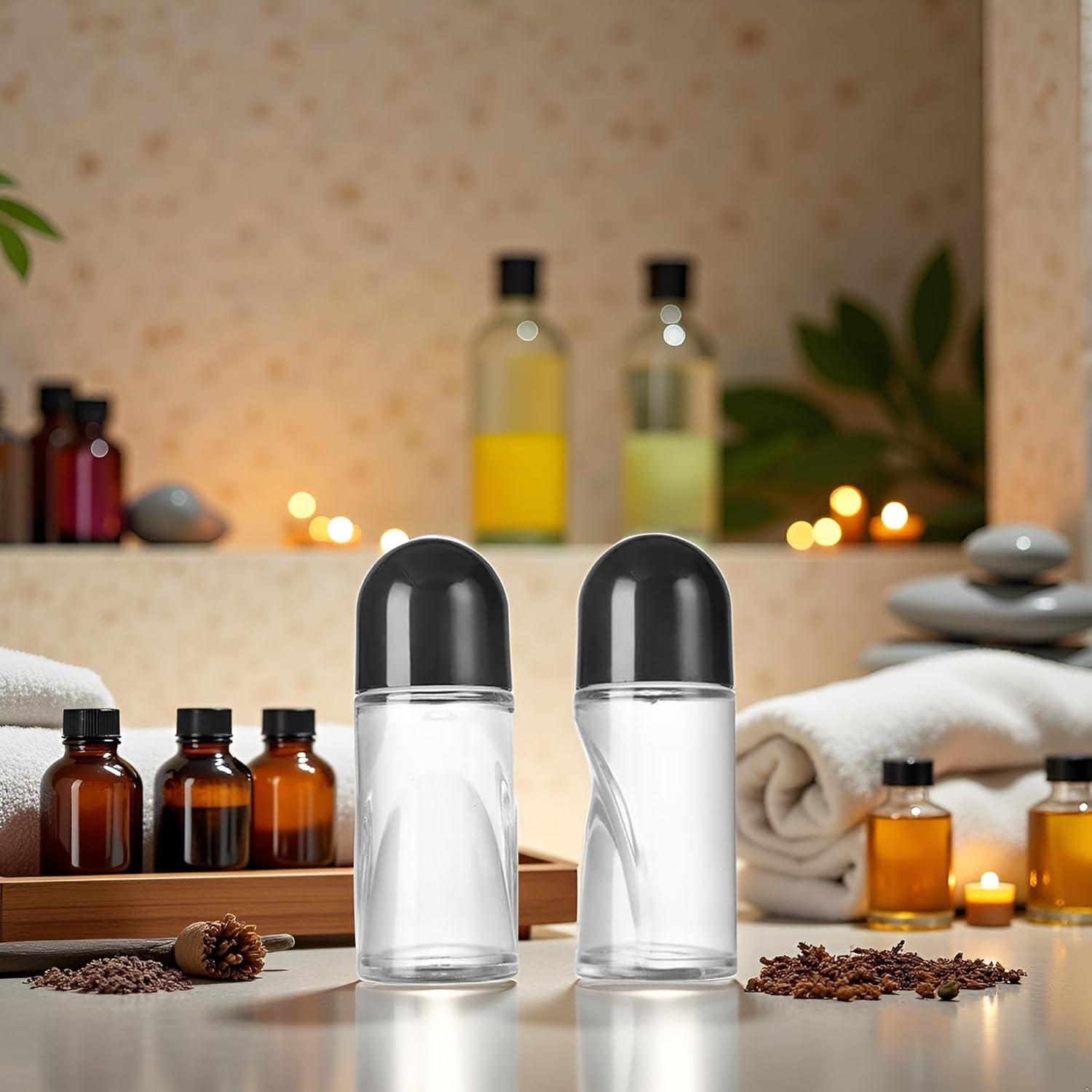 2 Botellas de Rodillo de Vidrio WLngtv 50ml a Prueba de Fugas