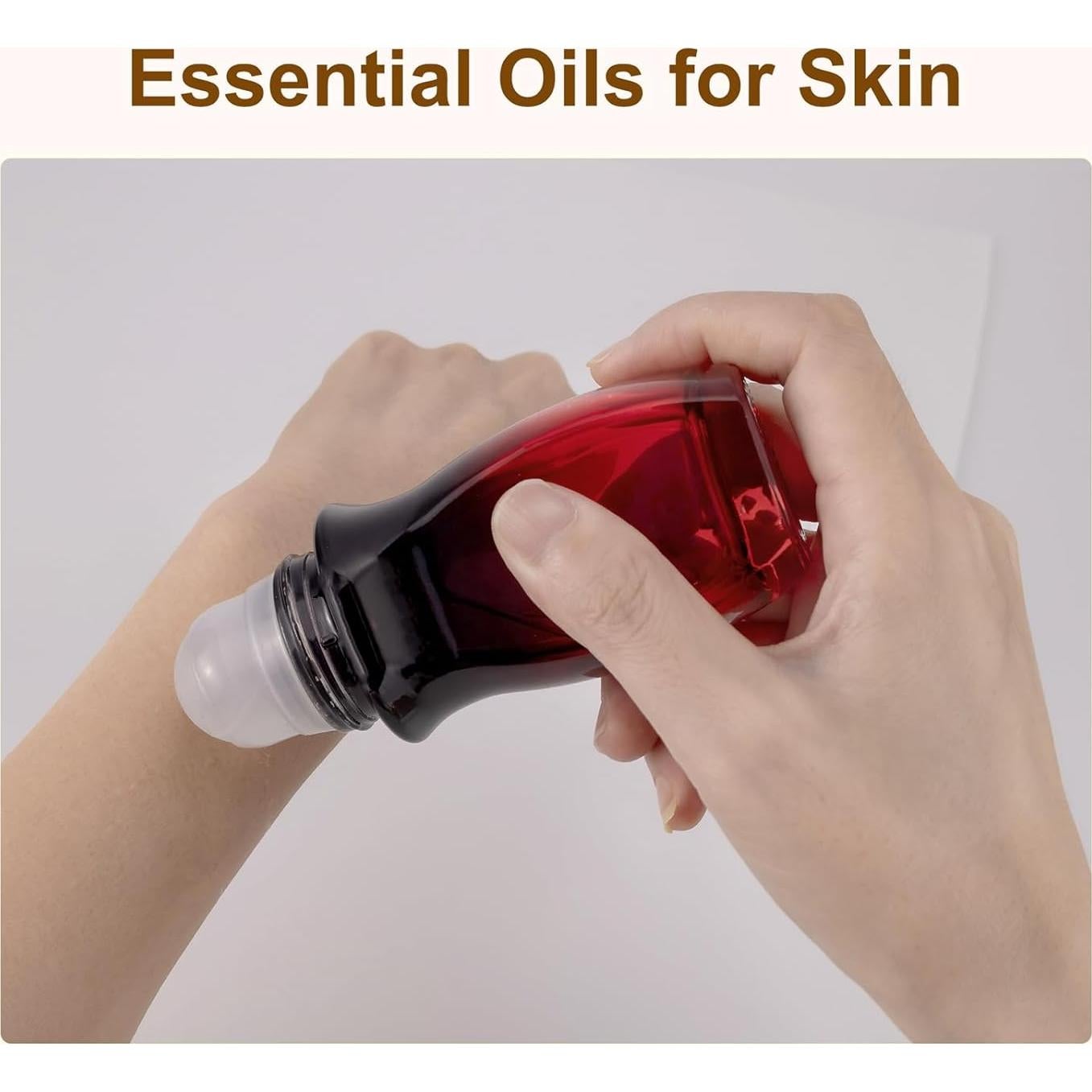 Paquete de 4 Botellas de Rodillo Newzoll 50mL Vidrio Reutilizables