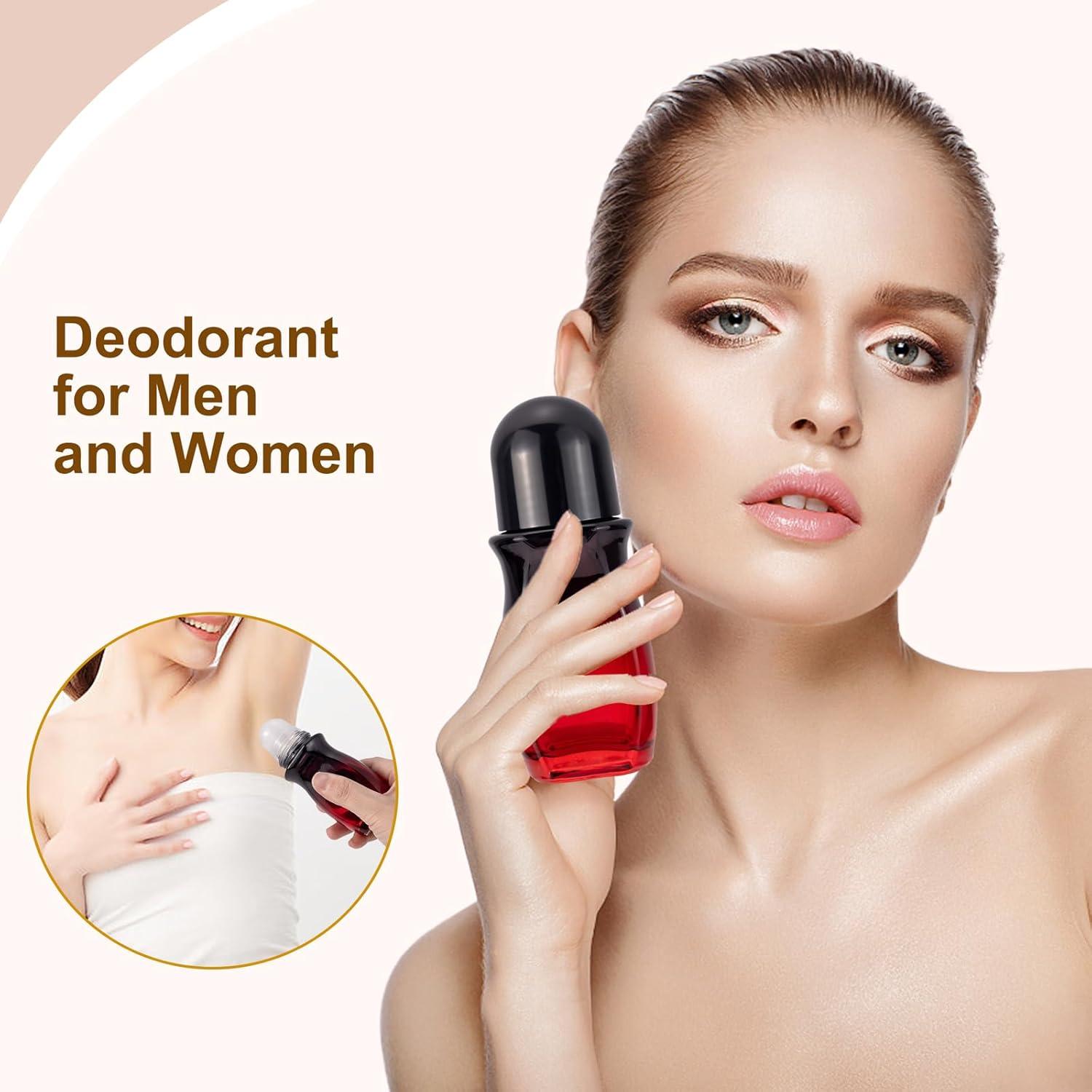 Paquete de 4 Botellas de Rodillo Newzoll 50mL Vidrio Reutilizables