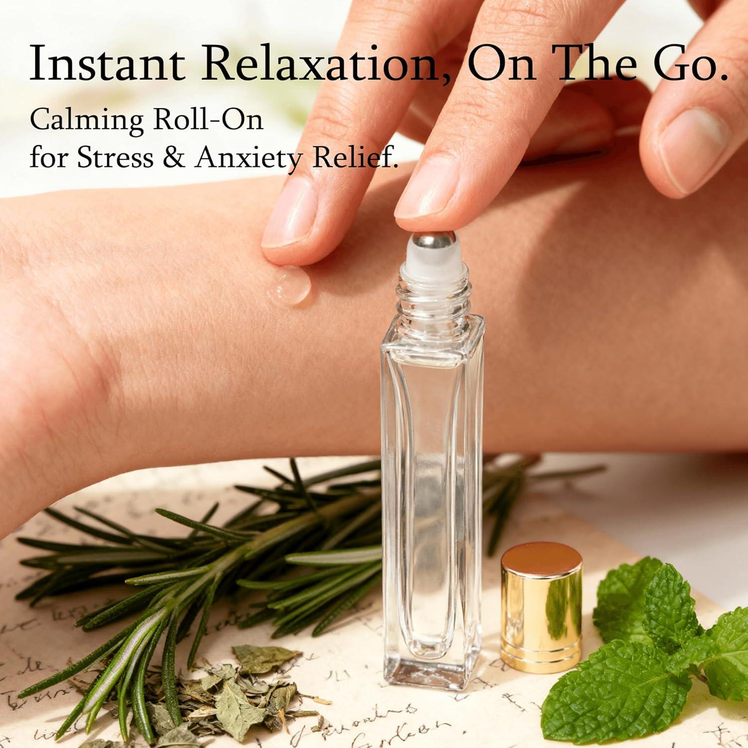 Paquete de 4 botellas de vidrio 10ml SemiShare con rodillo