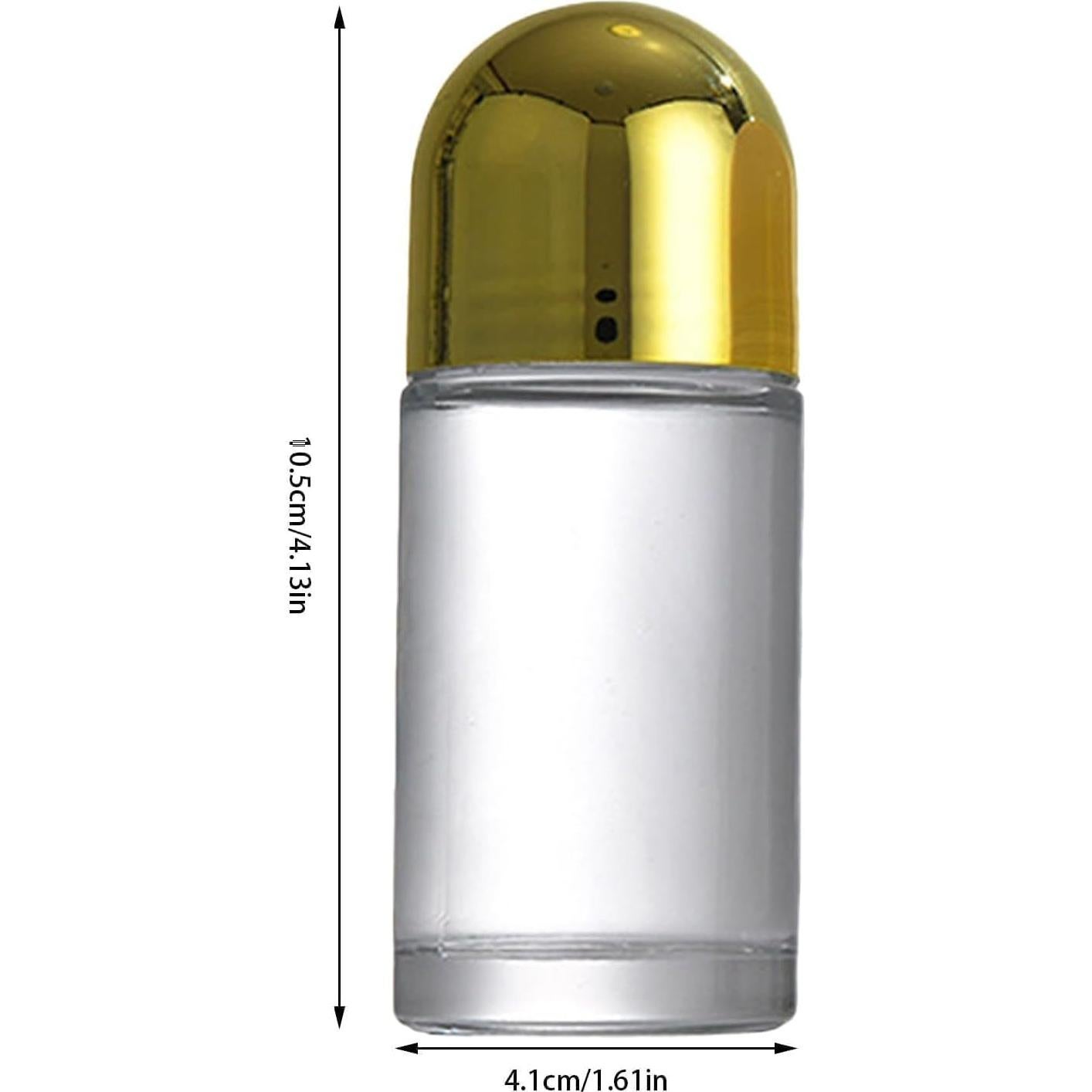 Set 2 Botellas de Rodillo Vidrio 50ML YuanHolumid Blanco