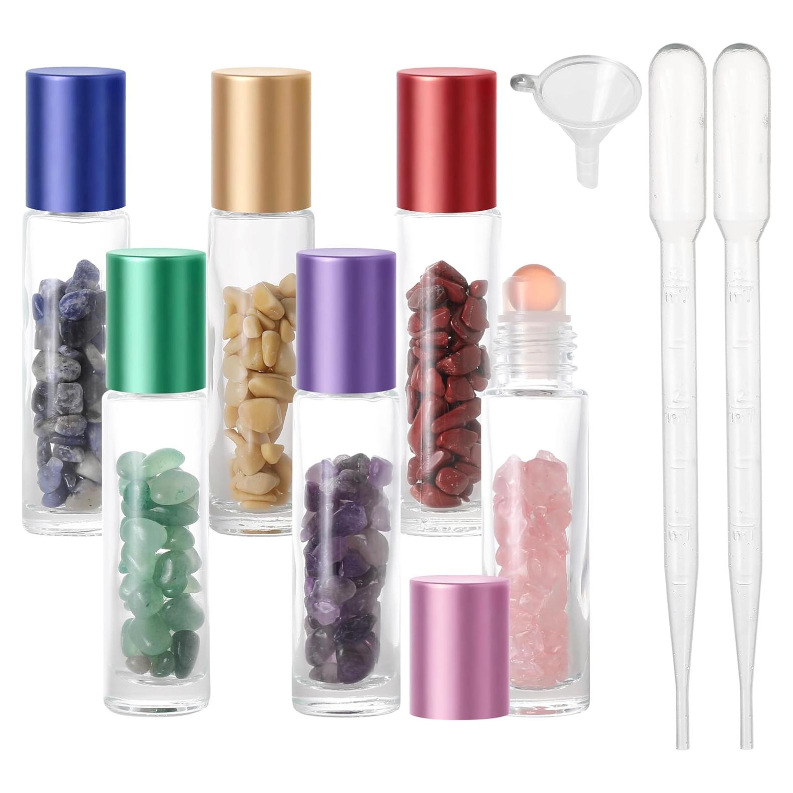 Botellas de Rodillo de Aceite Esencial SESENSE 10ml Multicolor 6 Pzas