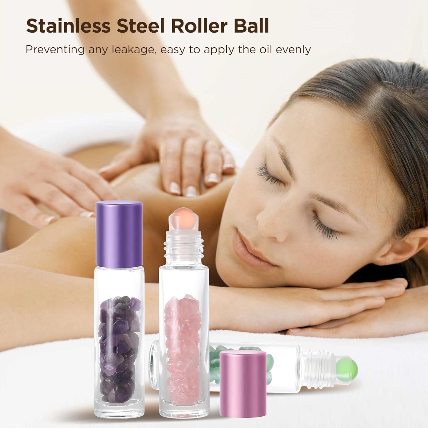 Botellas de Rodillo de Aceite Esencial SESENSE 10ml Multicolor 6 Pzas