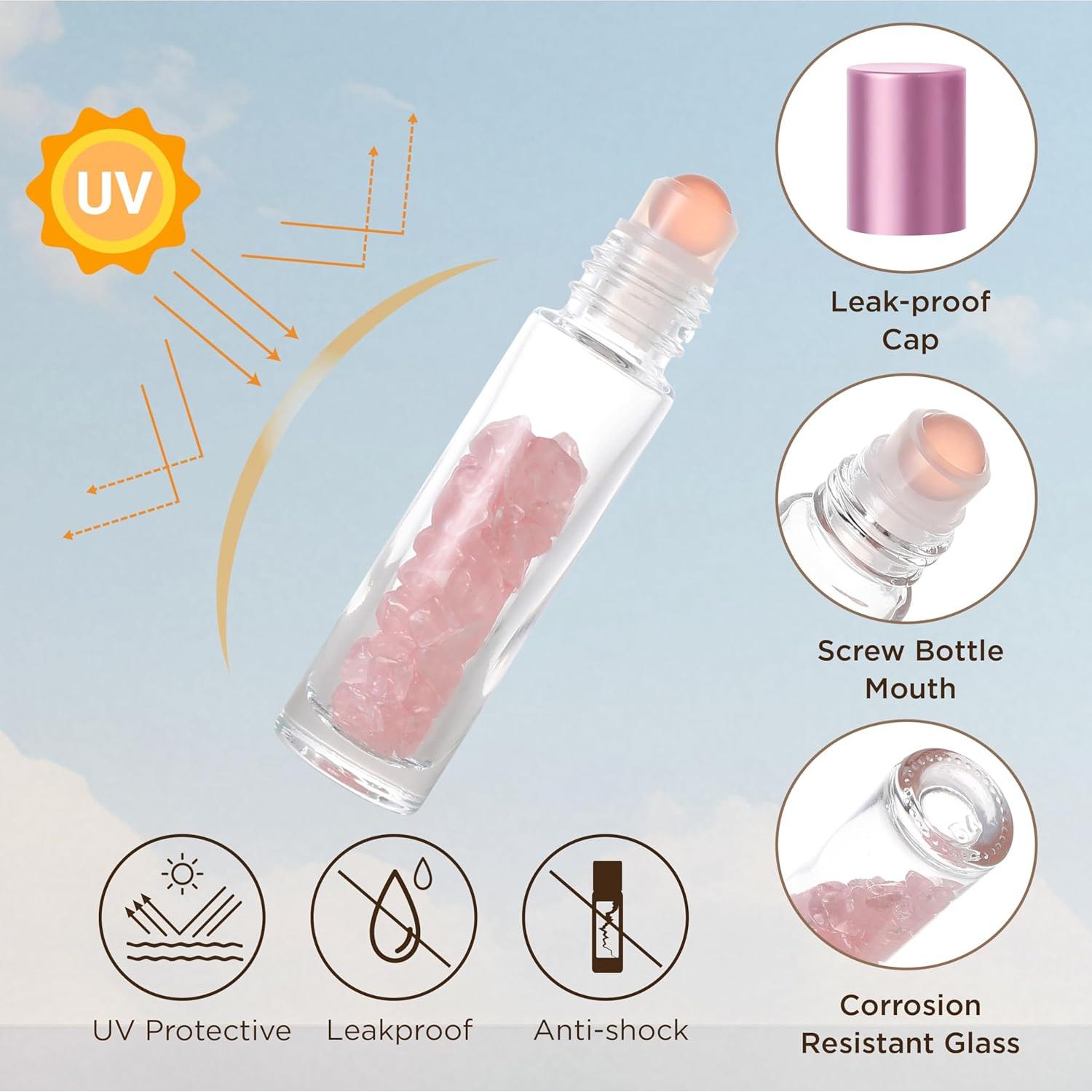 Botellas de Rodillo de Aceite Esencial SESENSE 10ml Multicolor 6 Pzas