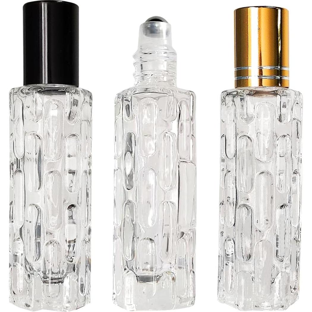 8 Botellas de Vidrio 10ml con Rodillo PYAWI - Accesorios Viaje