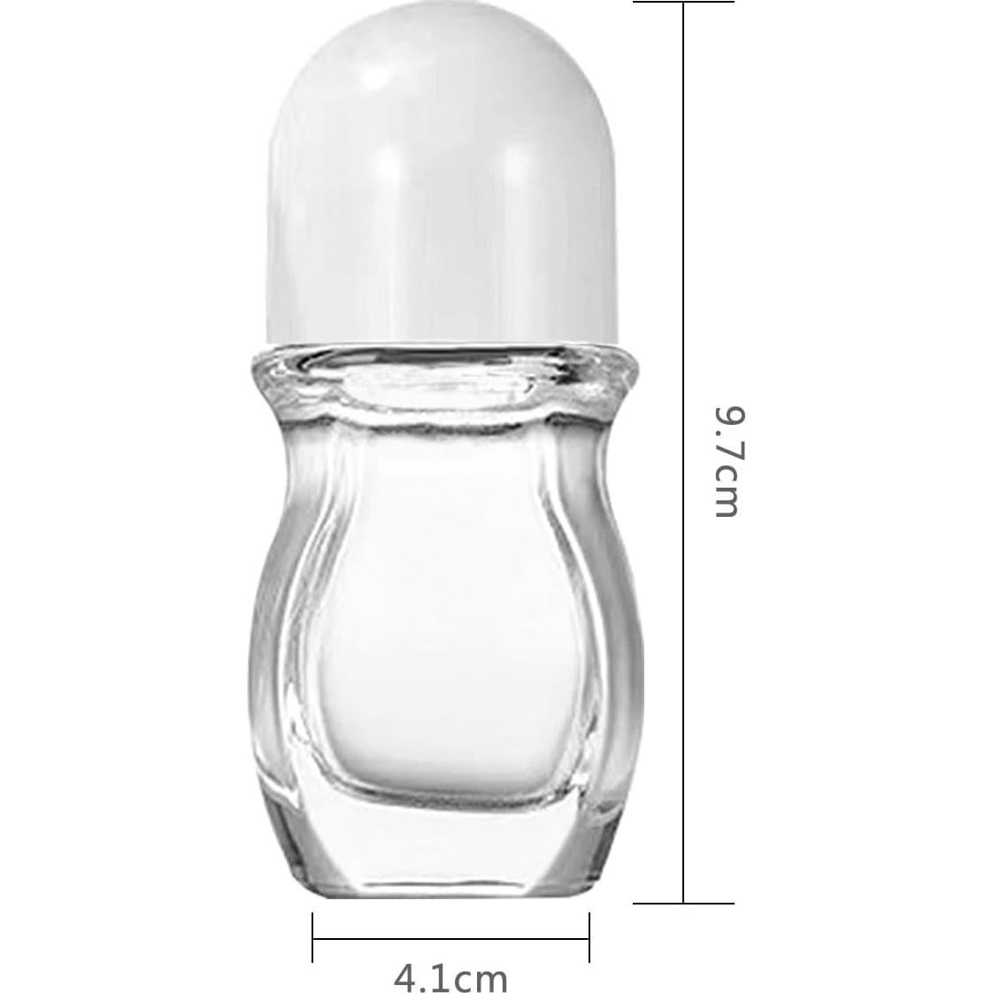 Paquete de 4 botellas de vidrio 30ml PYAWI con tapa blanca