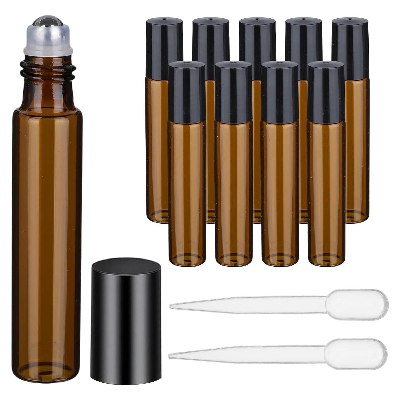 10 Botellas de Aceite Esencial 10ml Tucnoeu con Rodillo