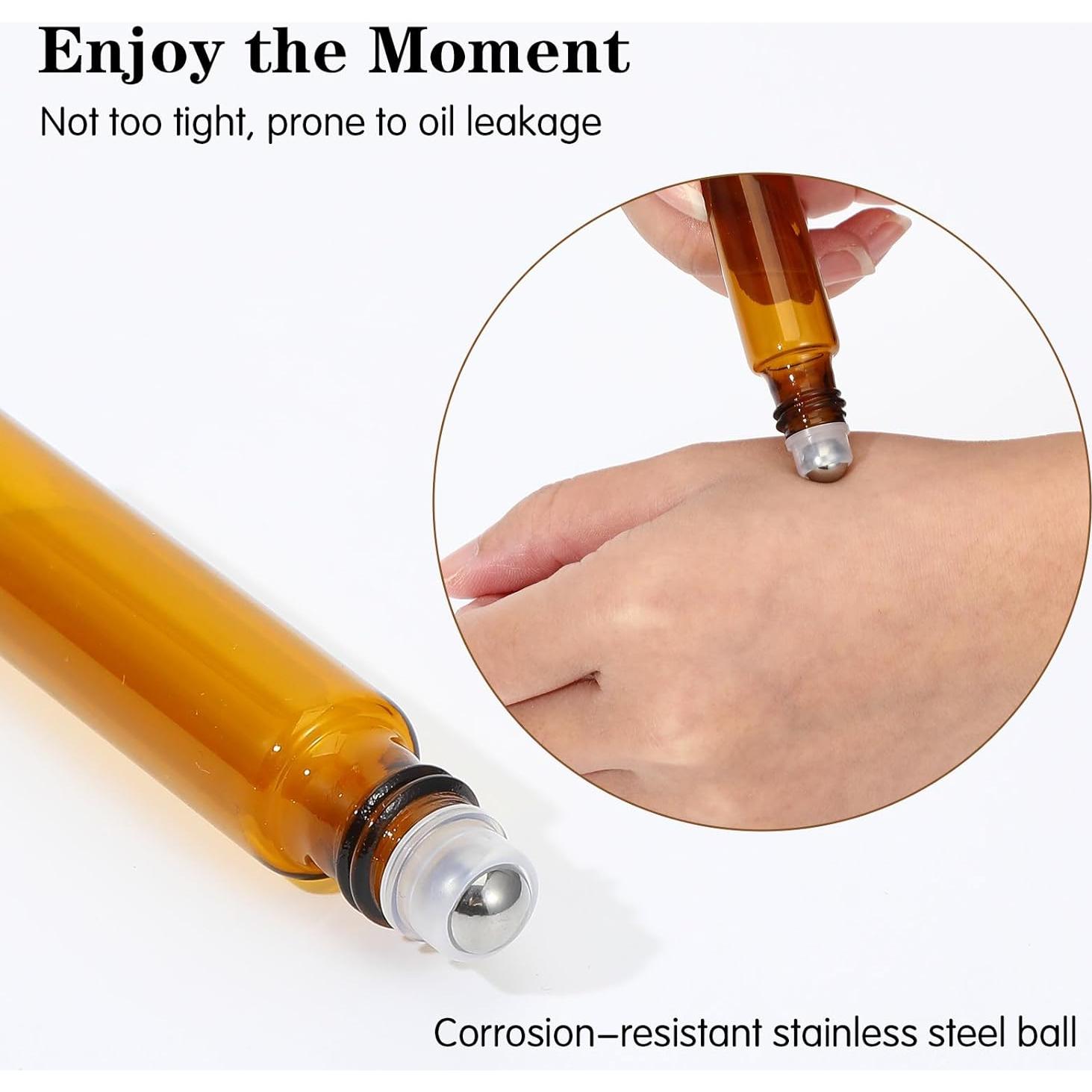 10 Botellas de Aceite Esencial 10ml Tucnoeu con Rodillo