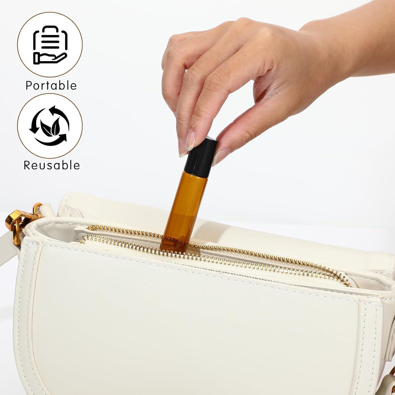 10 Botellas de Aceite Esencial 10ml Tucnoeu con Rodillo