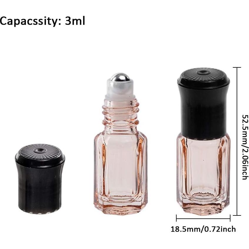 14 Botellas de Rodillo de Vidrio 3ml BENECREAT Aromaterapia
