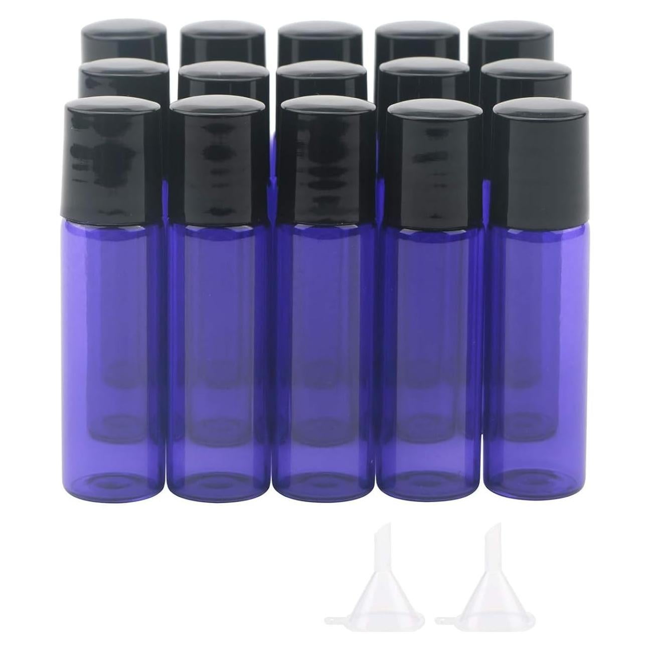 Botellas de Aceite Esencial JIUWU 5ml Moradas - Pack de 15