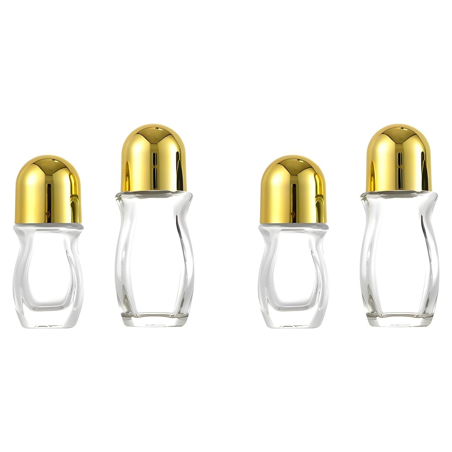 4 Botellas de Rodillo de Vidrio YOFAN 30ml y 50ml Reutilizables