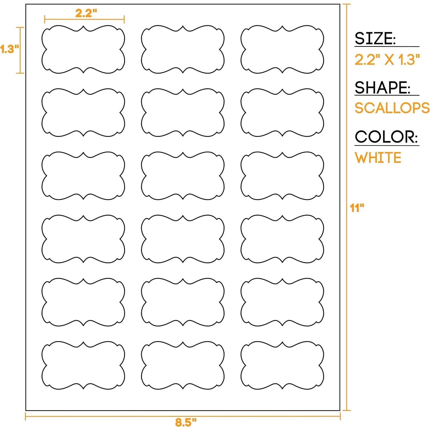 Etiquetas Impermeables Crinklee 90 Unidades 5.6x3.3 cm