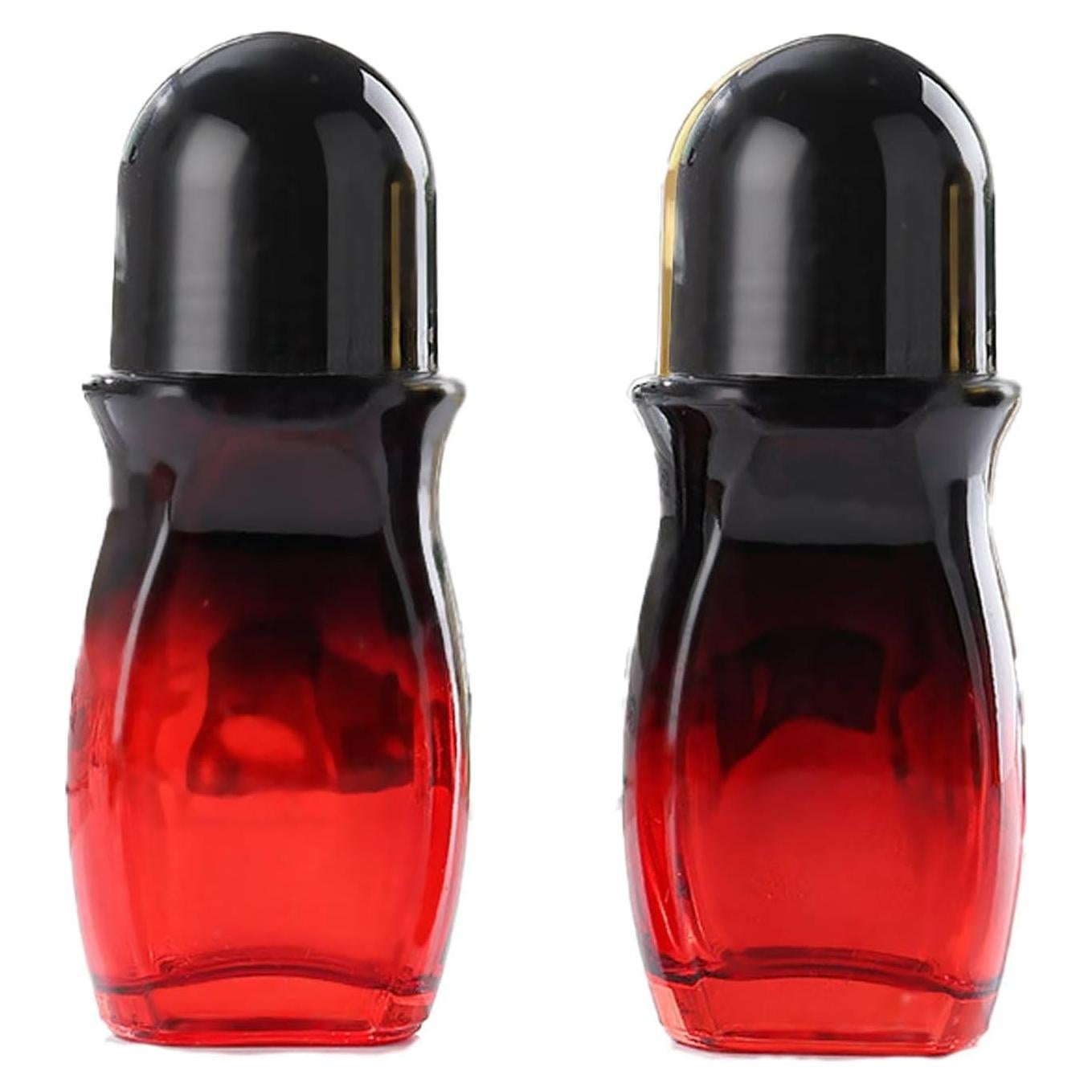 Pack de 2 Botellas de Vidrio Reutilizables 50ml con Rodillo