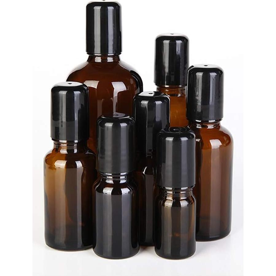 Set de 3 Botellas de Rodillo de Vidrio Ámbar 30ml Erioctry