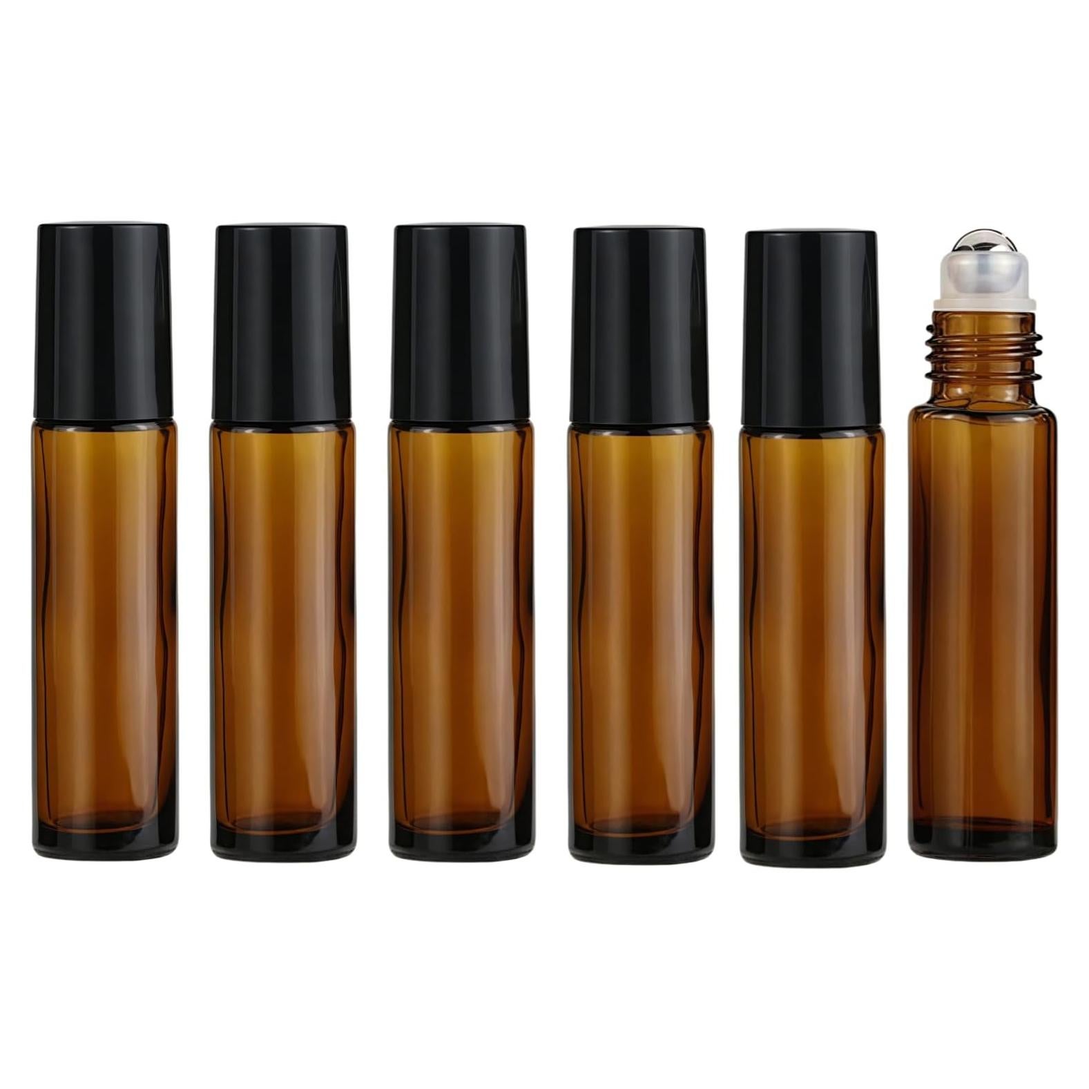 Botellas de Rodillo de Vidrio 10ml WsjiaboFux - 6 Pcs Rellenables