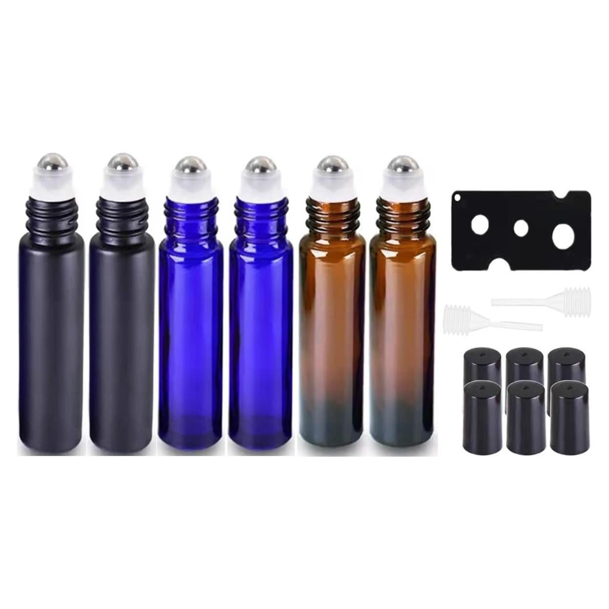 Juego de Botellas de Vidrio Rellenables HINNASWA 10ml - A Prueba de Fugas