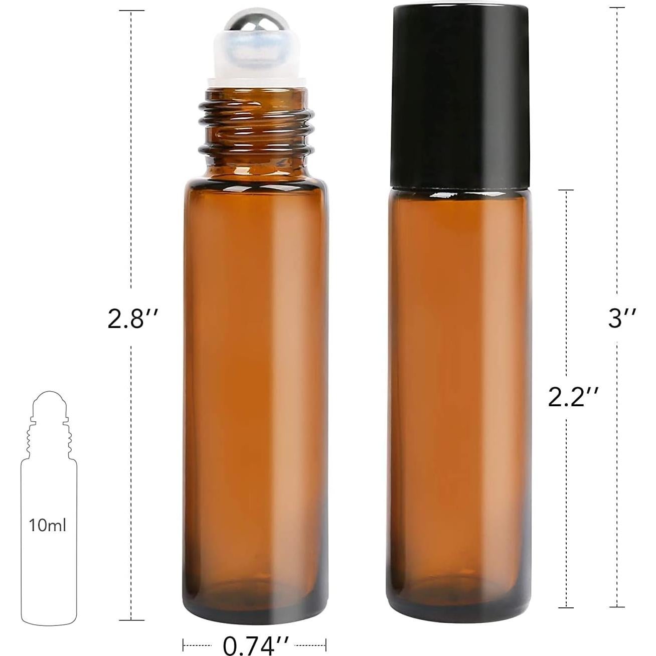 Juego de Botellas de Vidrio Rellenables HINNASWA 10ml - A Prueba de Fugas