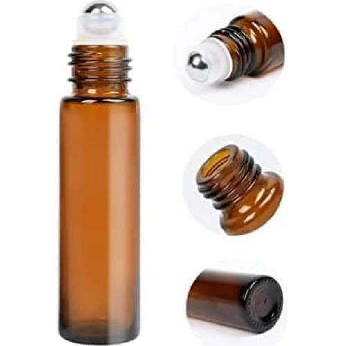 Juego de Botellas de Vidrio Rellenables HINNASWA 10ml - A Prueba de Fugas