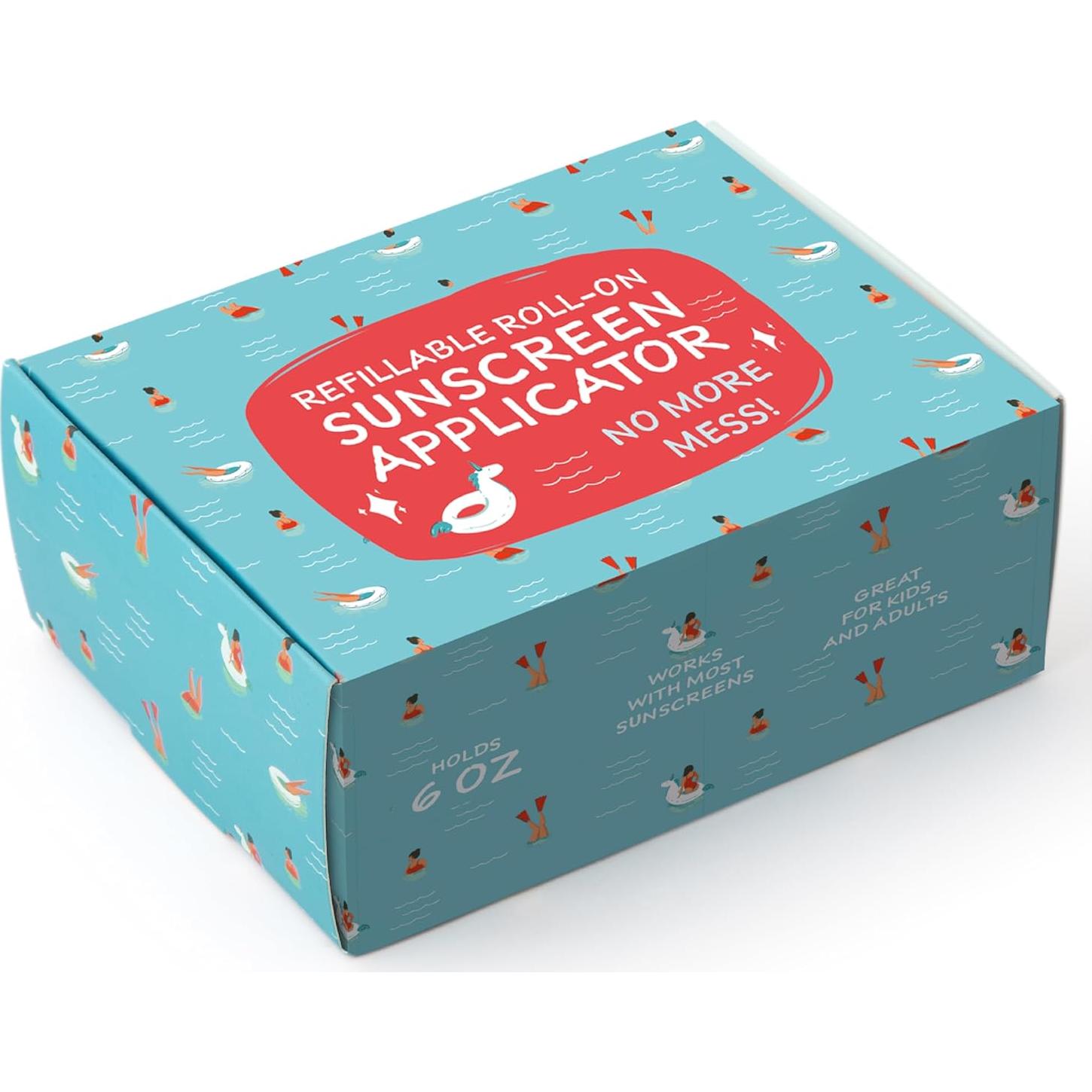 Aplicador de Protector Solar Recargable IMPRESA 177 ml con Esponjas