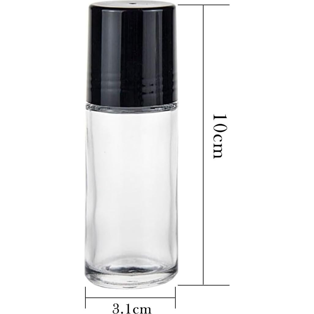 4 Botellas de Rodillo de Vidrio 30ml PYAWI con Accesorios