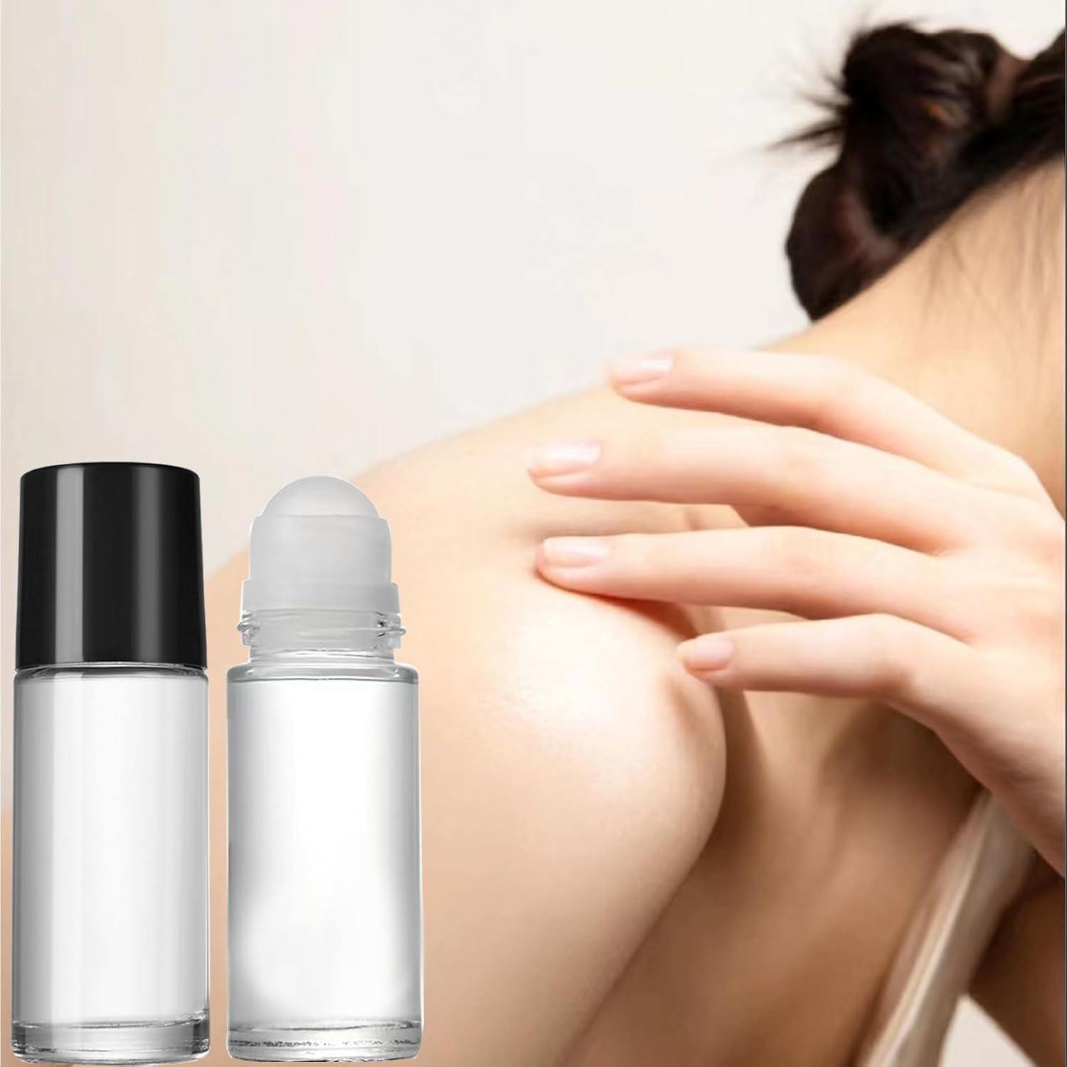 4 Botellas de Rodillo de Vidrio 30ml PYAWI con Accesorios