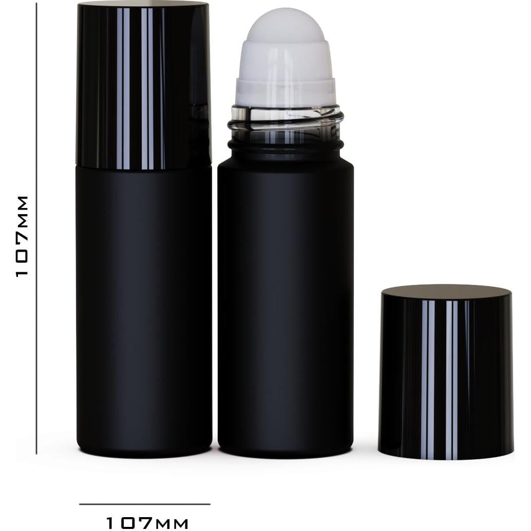 Set de 5 Botellas de Vidrio 30ml Negras Recargables Jagolain