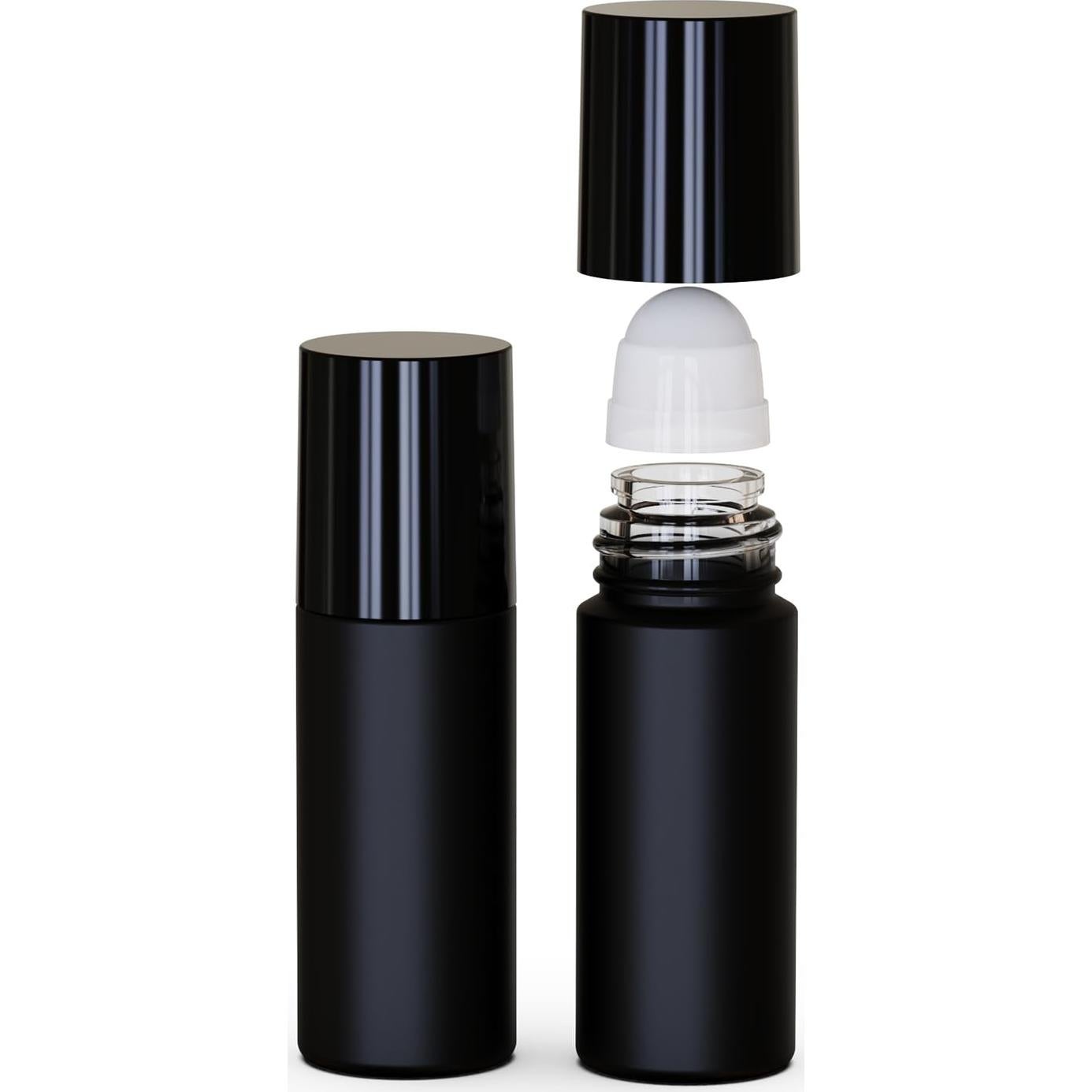 Set de 5 Botellas de Vidrio 30ml Negras Recargables Jagolain