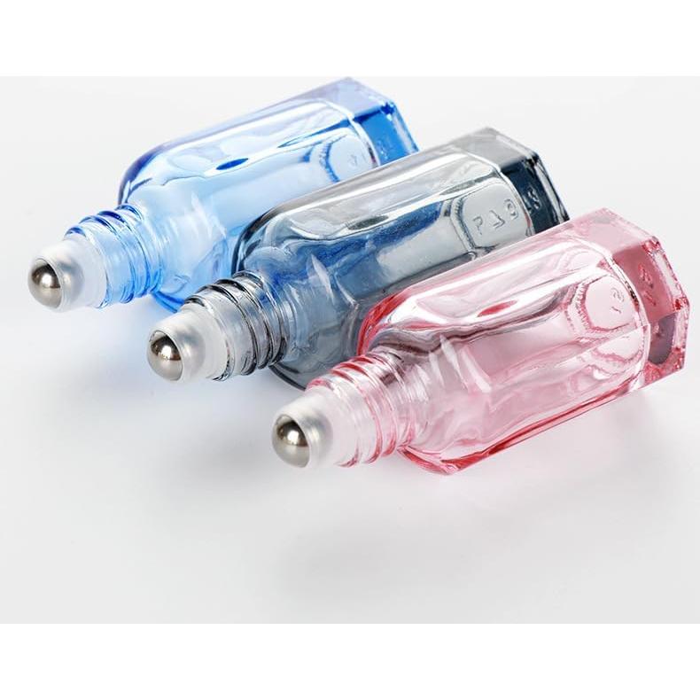 Botella de vidrio negro WsjiaboFux 10ml para perfume y aromaterapia