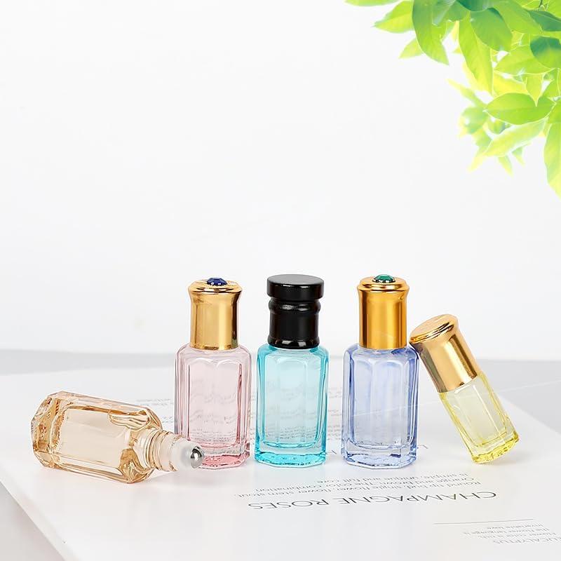 Botella de vidrio negro WsjiaboFux 10ml para perfume y aromaterapia