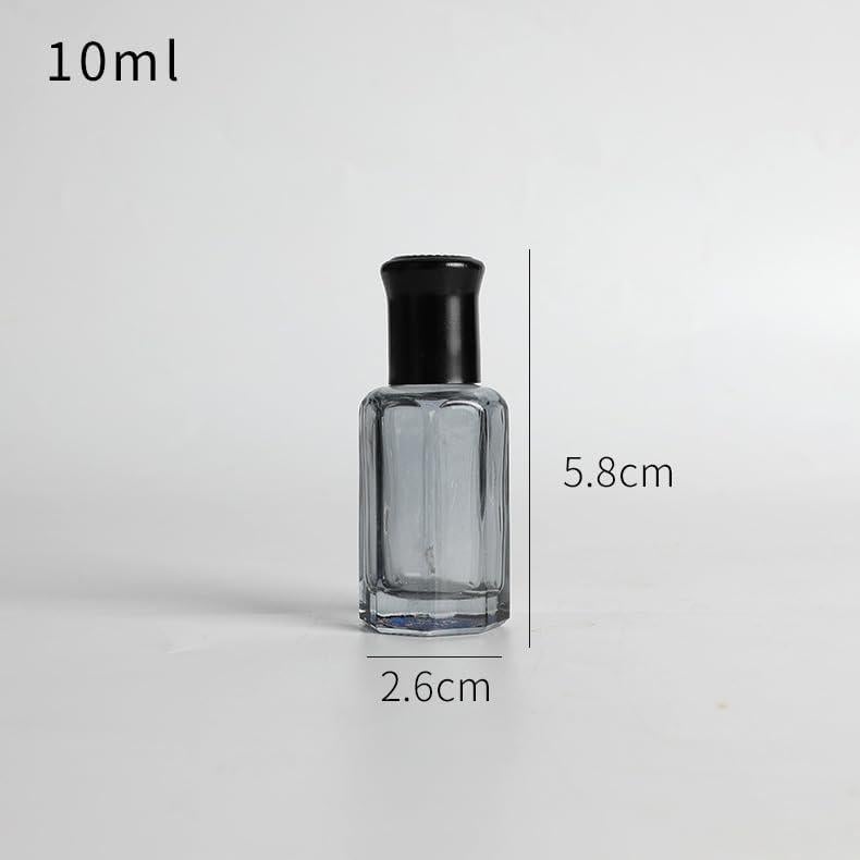 Botella de vidrio negro WsjiaboFux 10ml para perfume y aromaterapia