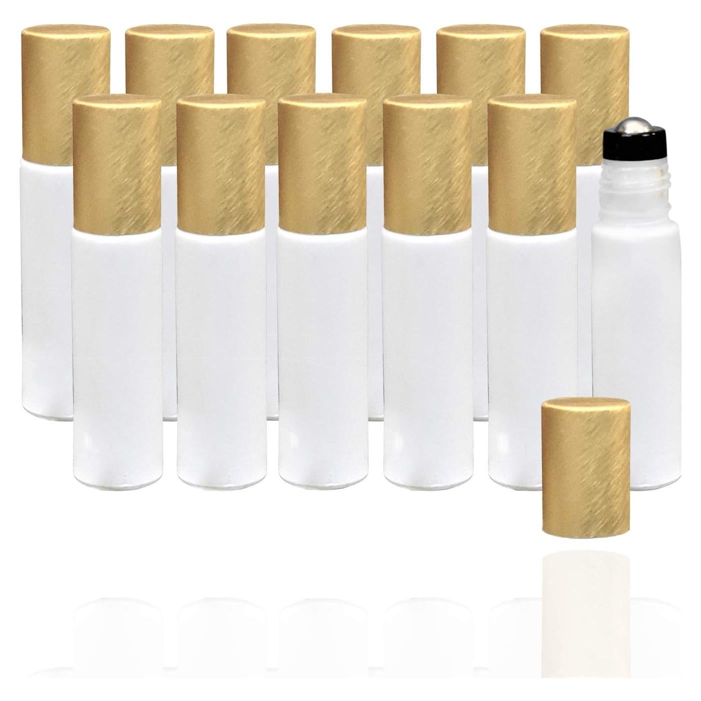 Paquete de 12 botellas de vidrio 10ml Aceites Holísticos con rodillo