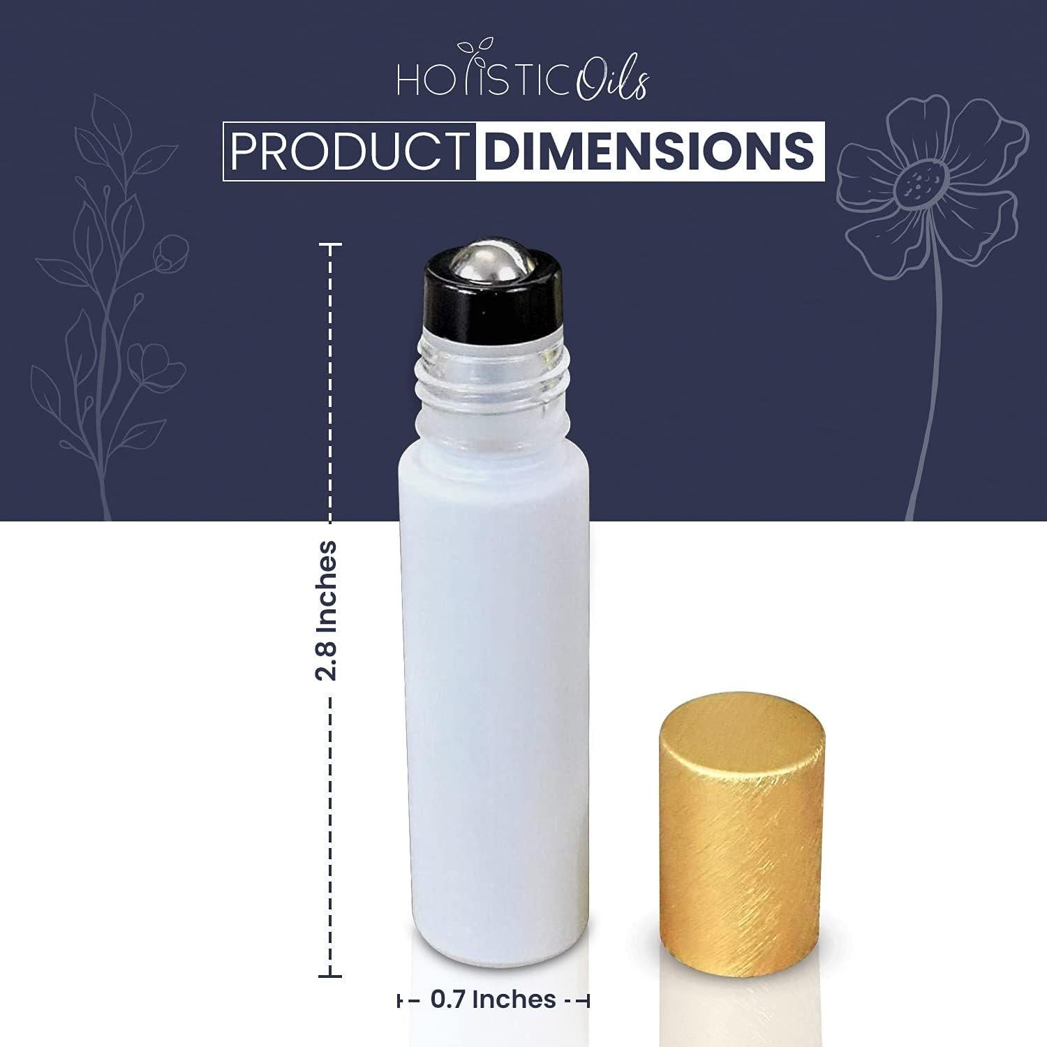 Paquete de 12 botellas de vidrio 10ml Aceites Holísticos con rodillo