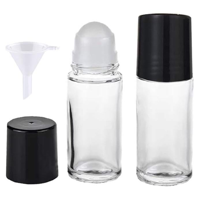 Botellas de Vidrio Esencial 30ML Pxiryanlow 2 Pcs Recargables