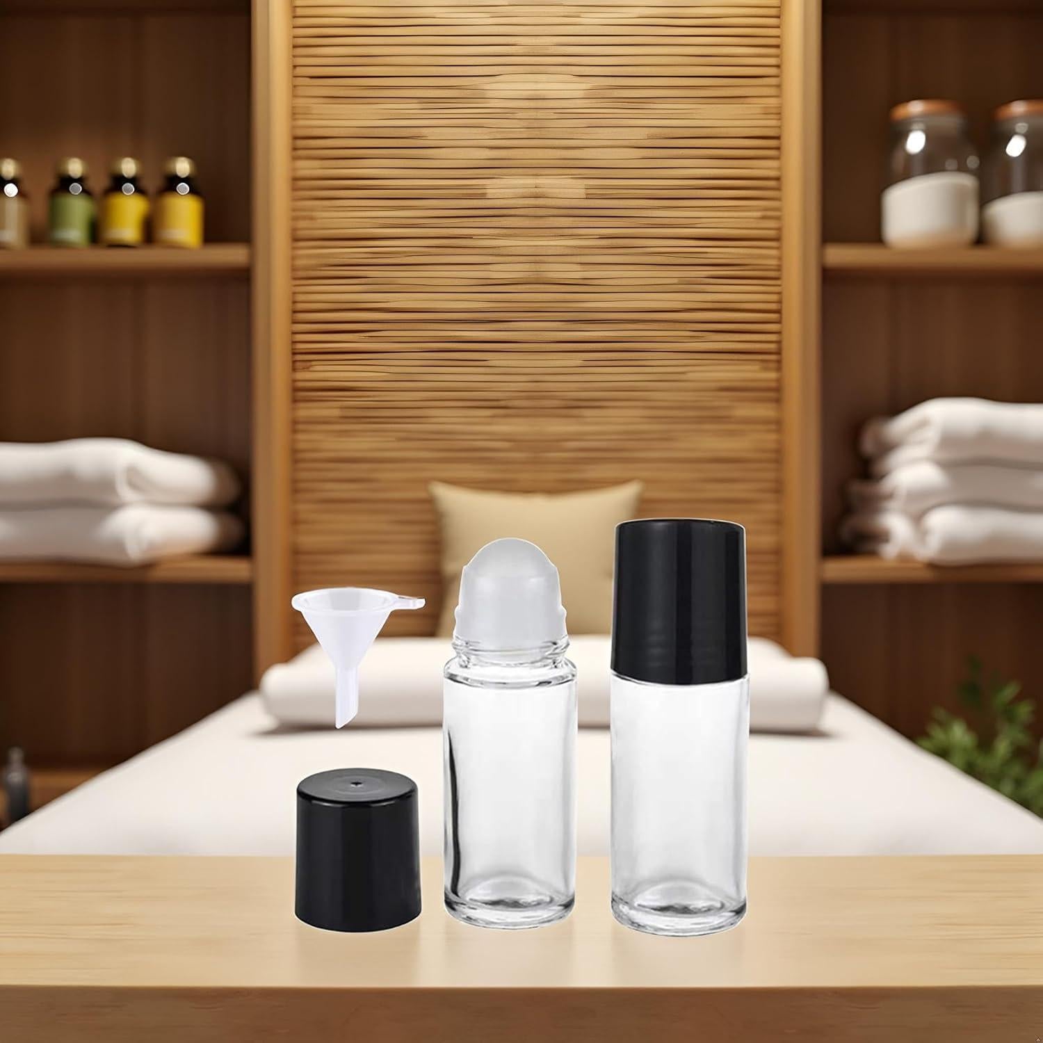 Botellas de Vidrio Esencial 30ML Pxiryanlow 2 Pcs Recargables