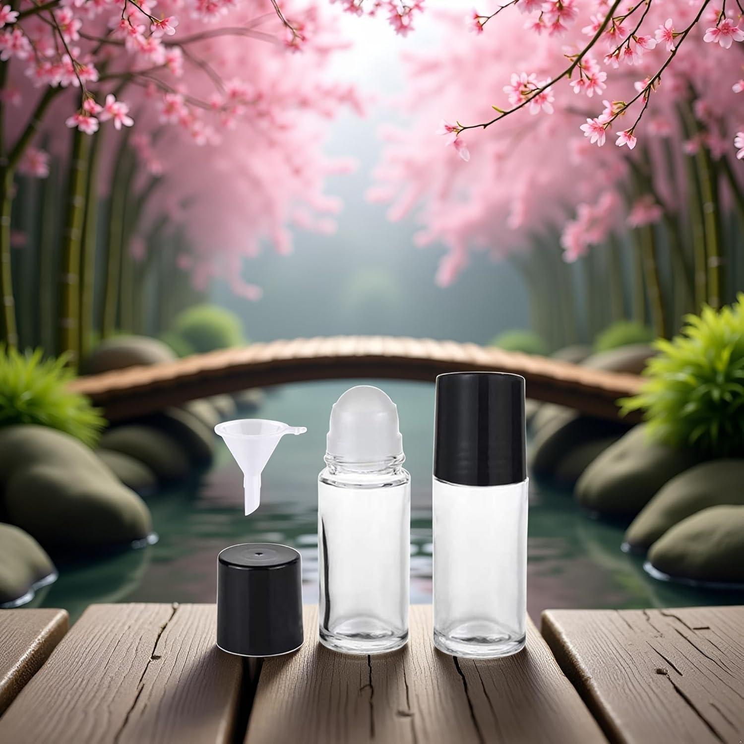 Botellas de Vidrio Esencial 30ML Pxiryanlow 2 Pcs Recargables