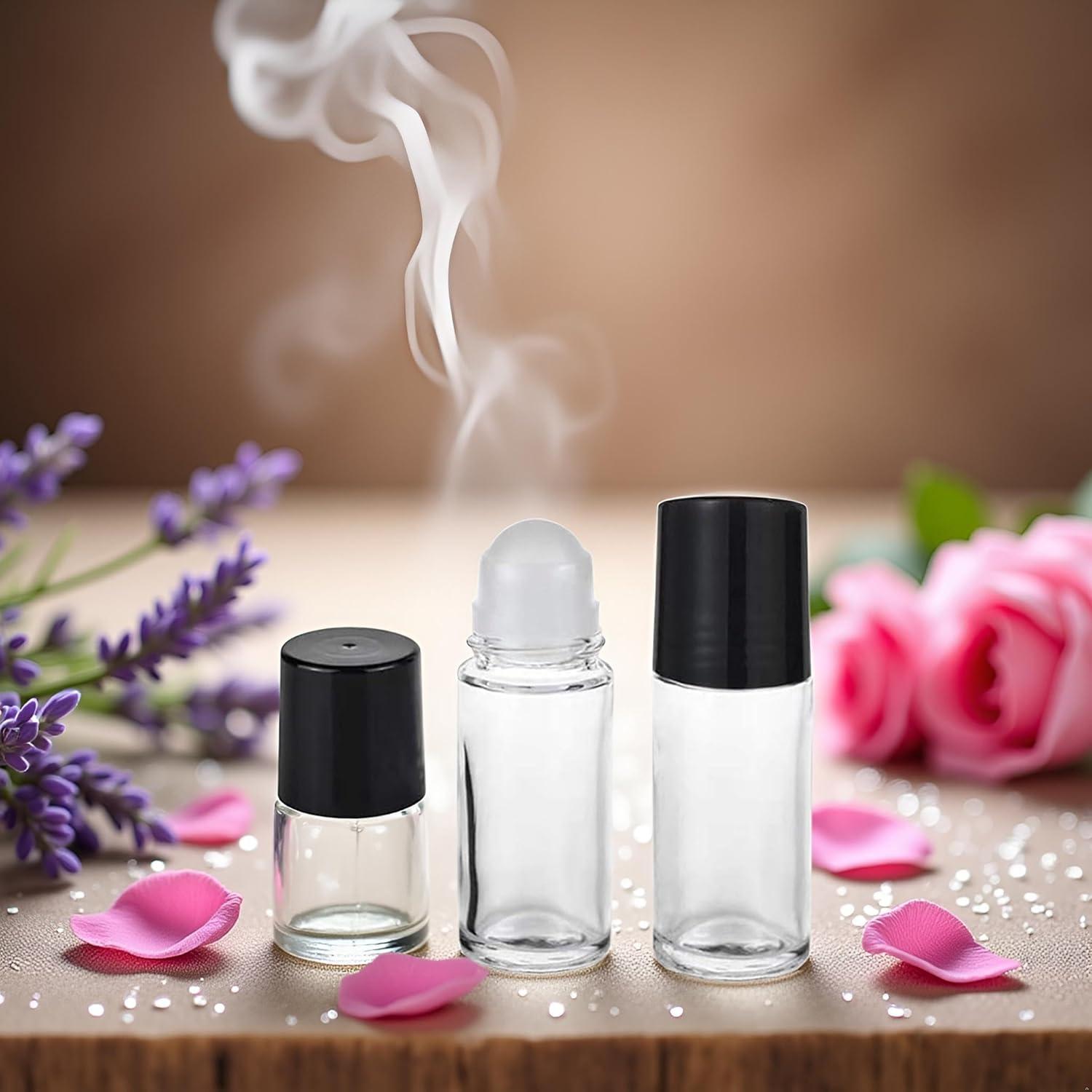 Set de 2 Botellas Roller de Vidrio 30ml Galepromot Negras