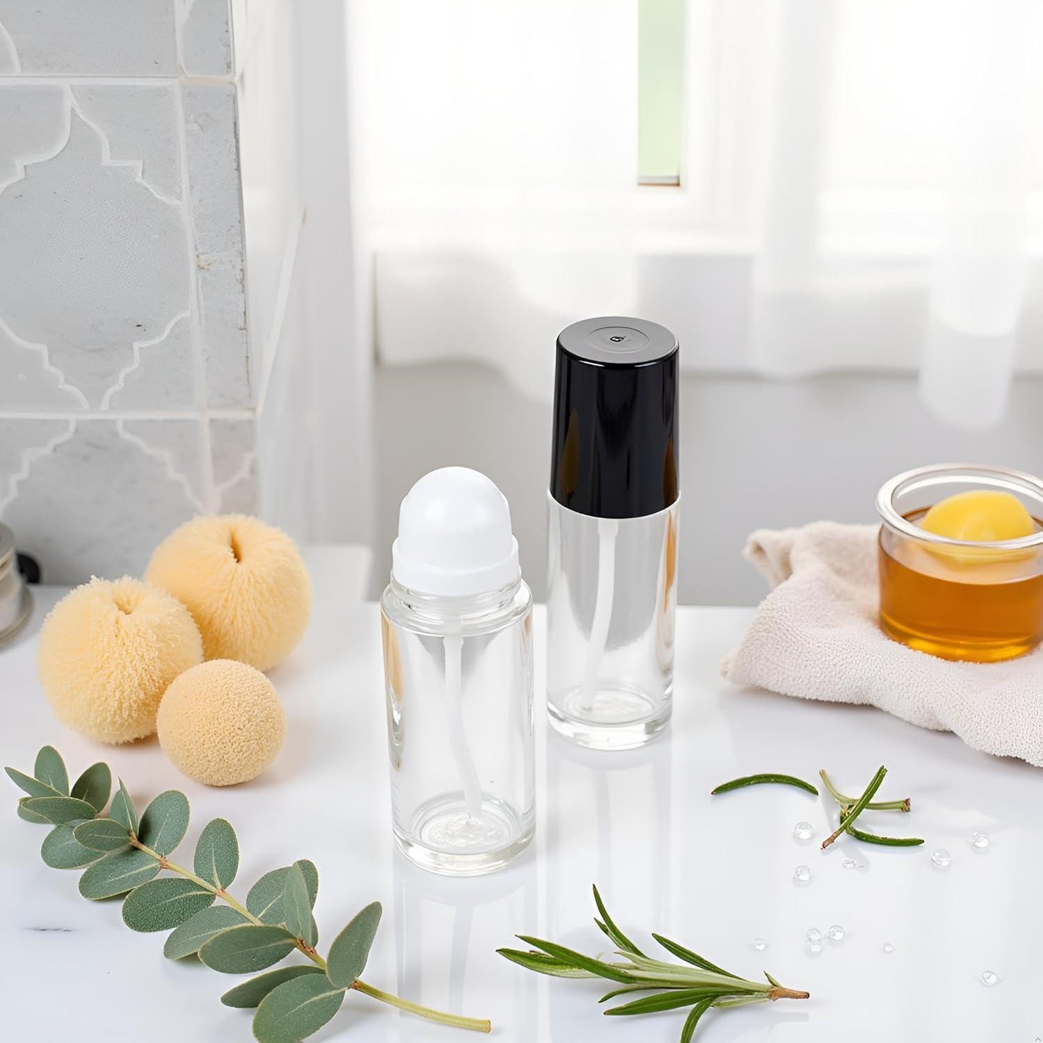 Set de 2 Botellas Roller de Vidrio 30ml Galepromot Negras