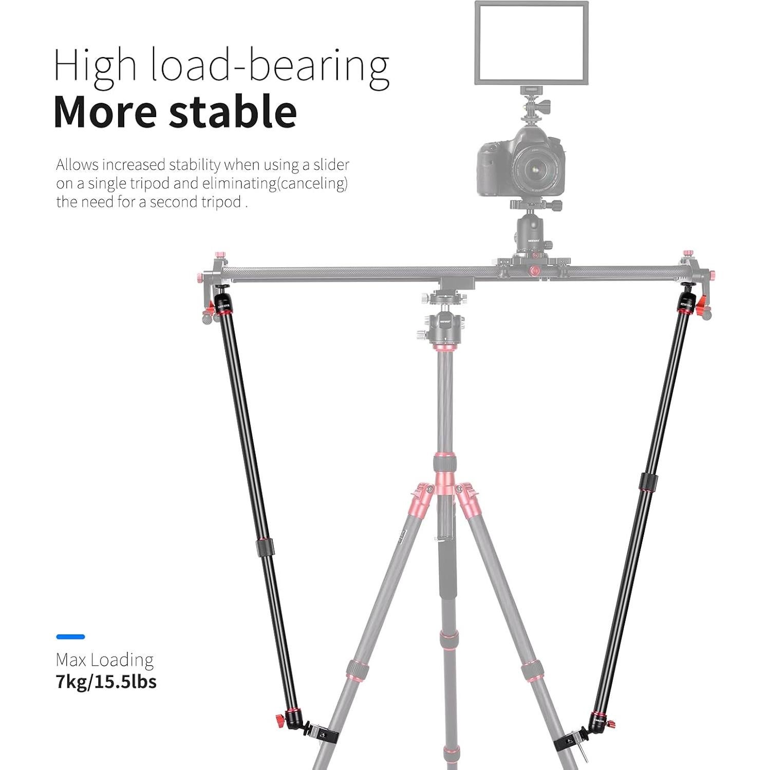 Brazo de Soporte Ajustable Neewer para Deslizador de Cámara 2 Unidades