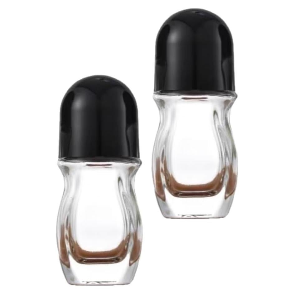 2 Botellas de Aceite Esencial de Vidrio 30ml LNYMZD Negro