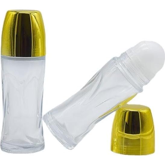 2 Botellas de Aceite Esencial de Vidrio 50ml LNYMZD con Rodillo