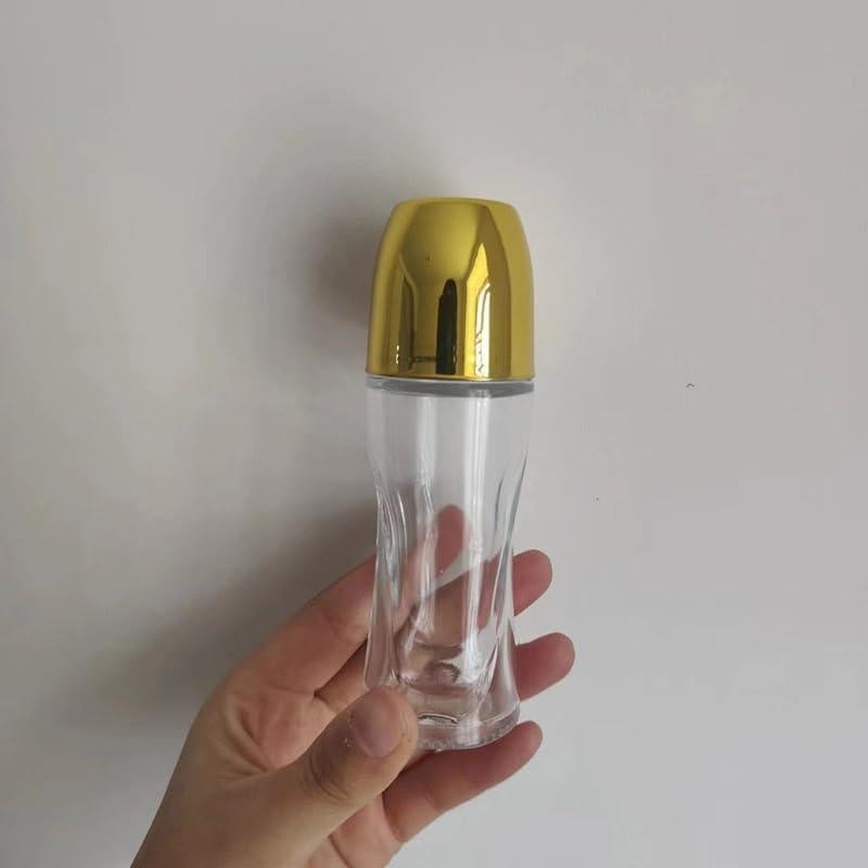 2 Botellas de Aceite Esencial de Vidrio 50ml LNYMZD con Rodillo