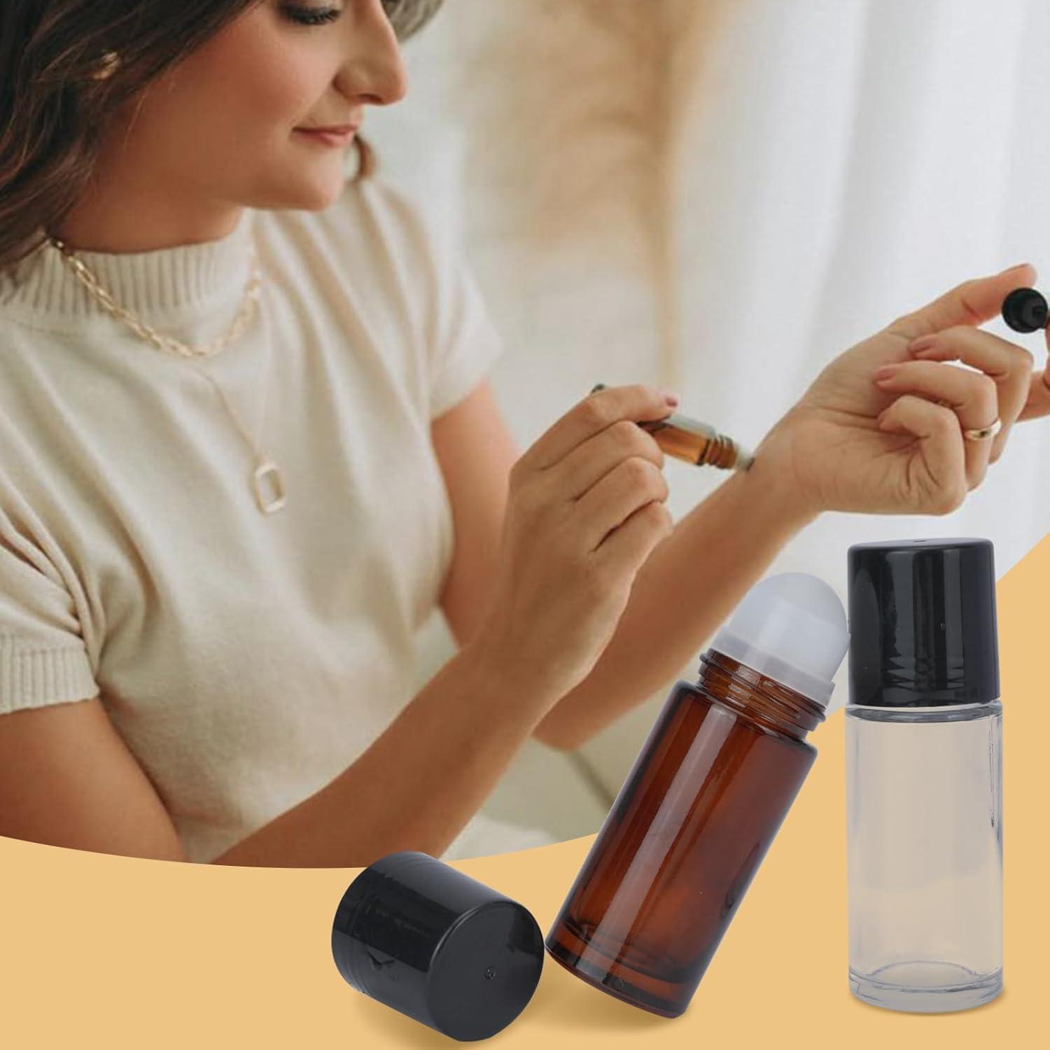 2 Botellas de Rodillo de Aceite Esencial IEMIEBSHA 50ml Vidrio