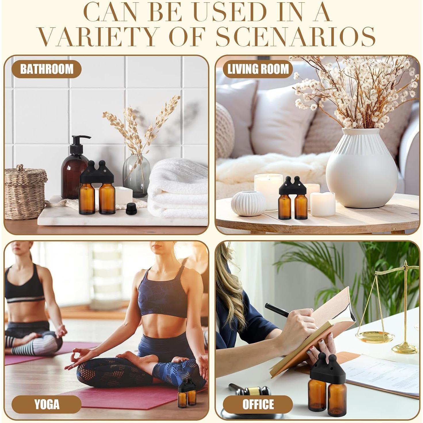 Inhalador de Aceite Esencial Chunful Doble 6x9cm a Prueba de Fugas