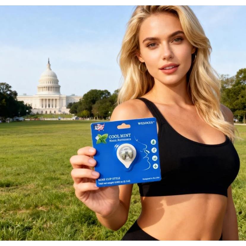Clip Nasal Refrescante WESOCES con Aceite de Menta - 2 Pack