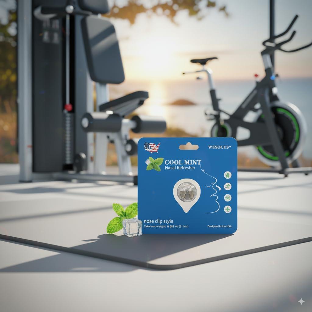 Clip Nasal Refrescante WESOCES con Aceite de Menta - 2 Pack